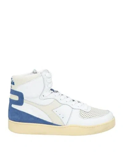 Diadora Heritage Man Sneakers Ivory Size 8.5 Leather In White