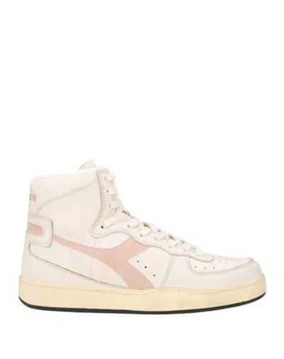 Diadora Heritage Man Sneakers Ivory Size 8.5 Leather In White