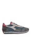 Diadora Heritage Man Sneakers Lead Size 5 Leather, Textile Fibers In Grey