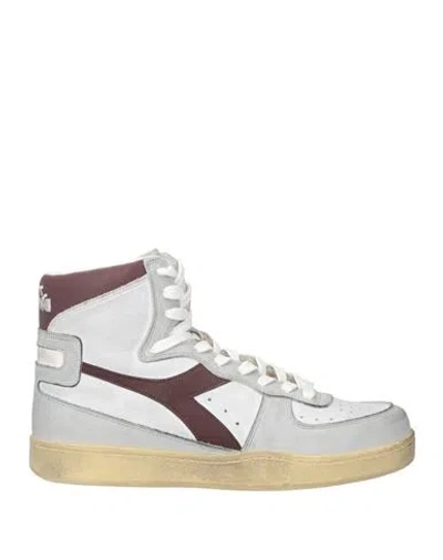 Diadora Heritage Man Sneakers Light Grey Size 7.5 Leather In Gray