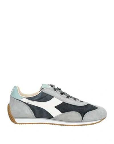 Diadora Heritage Man Sneakers Light Grey Size 7.5 Leather In Gray