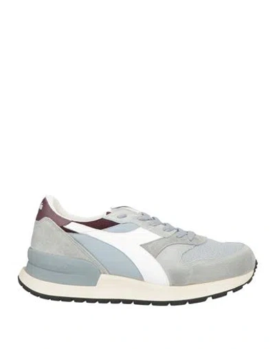 Diadora Heritage Man Sneakers Light Grey Size 8.5 Leather, Textile Fibers In Gray