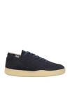 Diadora Heritage Man Sneakers Midnight Blue Size 8.5 Leather, Textile Fibers In Blue