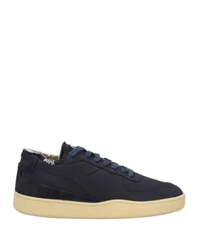 Diadora Heritage Man Sneakers Midnight Blue Size 8.5 Leather, Textile Fibers