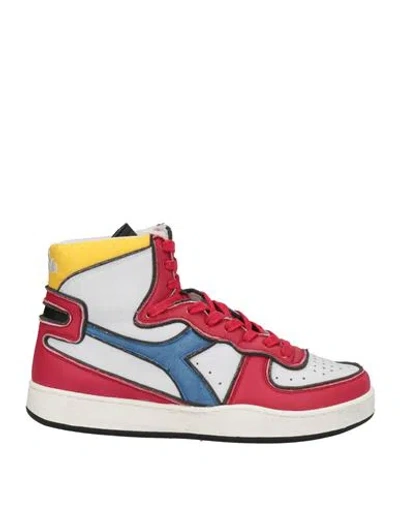 Diadora Heritage Man Sneakers Red Size 8 Leather, Textile Fibers