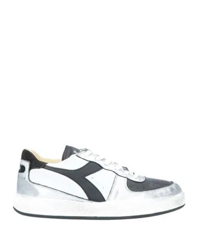 Diadora Heritage Man Sneakers Silver Size 9.5 Soft Leather