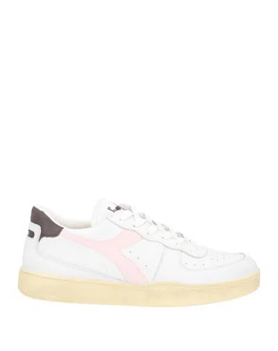 Diadora Heritage Man Sneakers White Size 9.5 Leather In Pattern