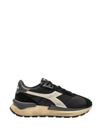 Diadora Heritage Mercury Elite Lace-up Leather Sneakers In Black