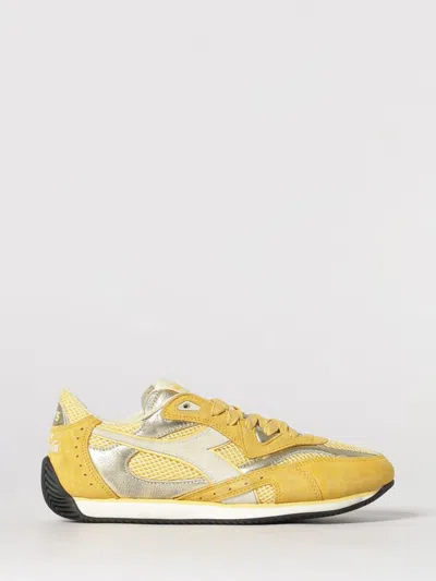 Diadora Heritage Sneakers Woman Color Lime In Animal Print