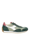 Diadora Heritage Woman Sneakers Dark Green Size 9.5 Soft Leather, Textile Fibers In Green