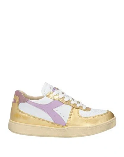 Diadora Heritage Woman Sneakers Gold Size 8 Leather