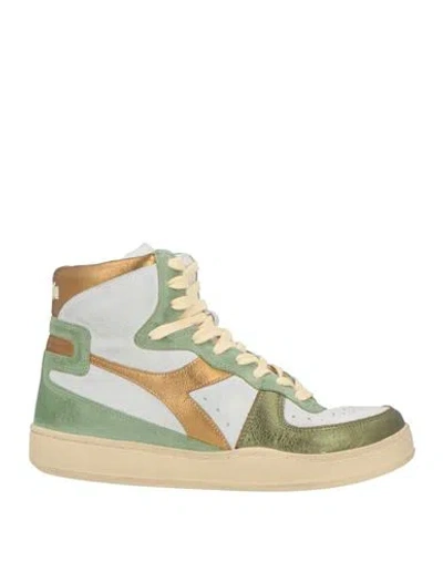 Diadora Heritage Woman Sneakers Green Size 6.5 Pigskin In Multi