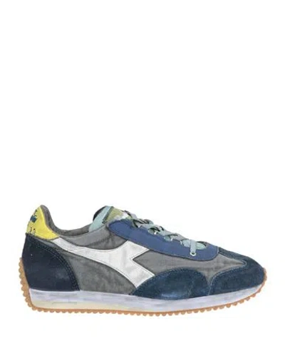 Diadora Heritage Woman Sneakers Grey Size 9.5 Textile Fibers, Leather