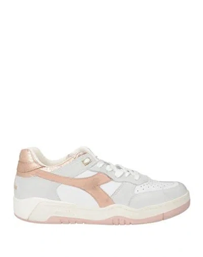 Diadora Heritage Woman Sneakers Light Grey Size 7.5 Pigskin In Multi
