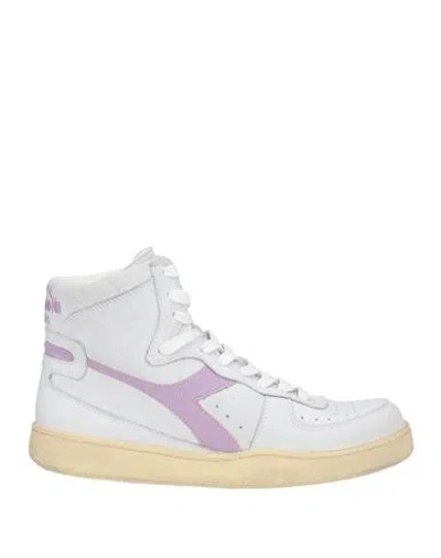 Diadora Heritage Woman Sneakers Lilac Size 7.5 Leather In Purple
