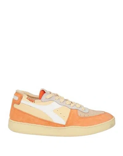 Diadora Heritage Woman Sneakers Mandarin Size 8 Leather In White