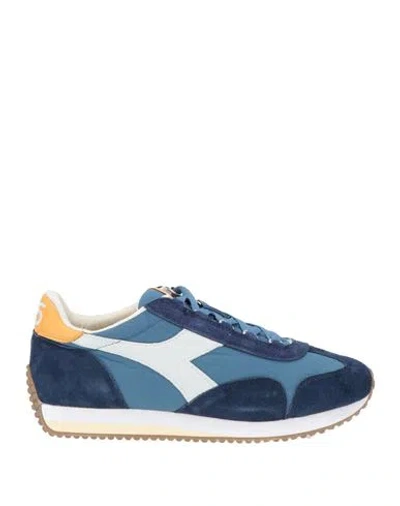 Diadora Heritage Woman Sneakers Navy Size 9 Textile Fibers, Leather