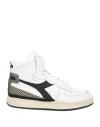 Diadora Heritage Woman Sneakers Off White Size 6.5 Soft Leather, Textile Fibers In Off White