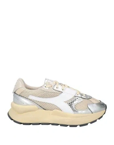 Diadora Heritage Woman Sneakers Off White Size 9.5 Leather, Textile Fibers