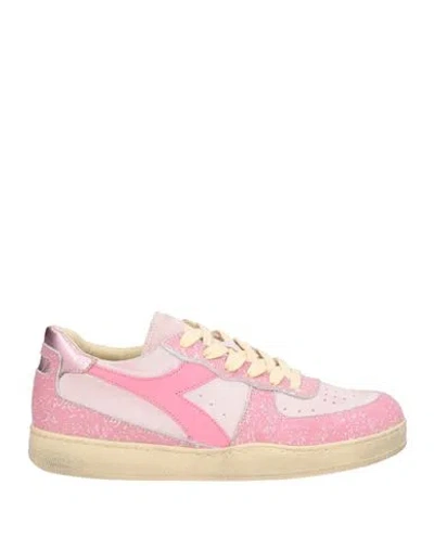 Diadora Heritage Woman Sneakers Pink Size 8.5 Leather