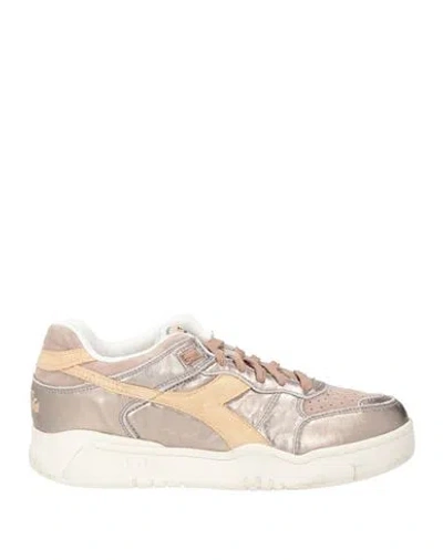 Diadora Heritage Woman Sneakers Platinum Size 7 Leather In Multi