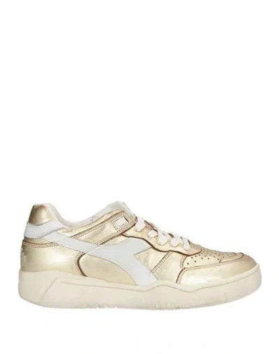 Diadora Heritage Woman Sneakers Platinum Size 8 Leather In Grey