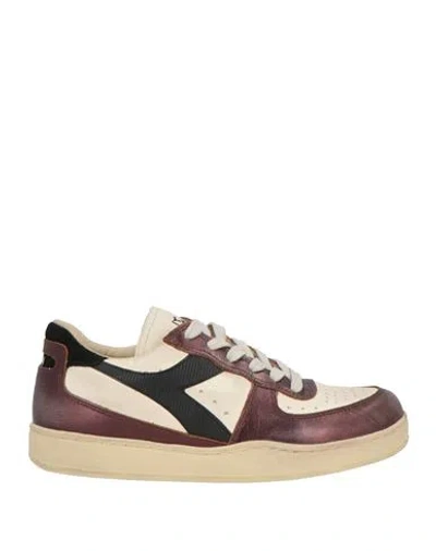 Diadora Heritage Woman Sneakers Plum Size 6 Leather In Multi