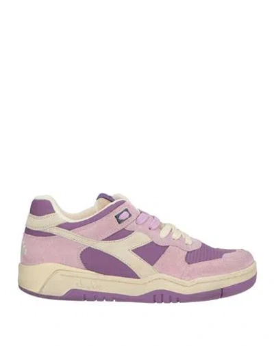 Diadora Heritage Woman Sneakers Purple Size 7.5 Leather