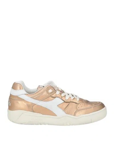 Diadora Heritage Woman Sneakers Rose Gold Size 8 Leather