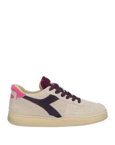 Diadora Heritage Woman Sneakers Sand Size 7.5 Leather, Textile Fibers In Beige