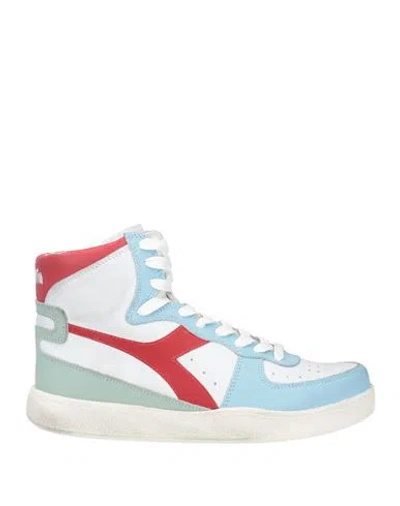 Diadora Heritage Woman Sneakers Sky Blue Size 7.5 Leather In Multi
