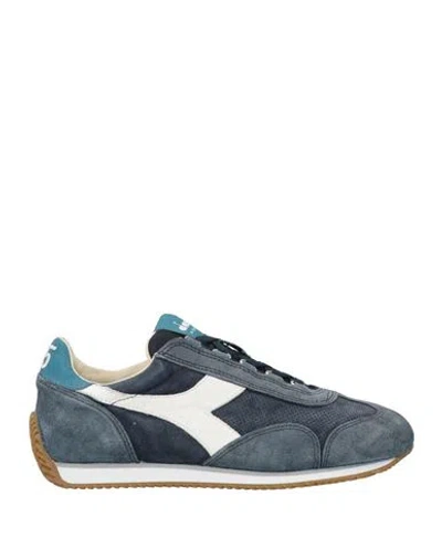 Diadora Heritage Woman Sneakers Slate Blue Size 9 Leather
