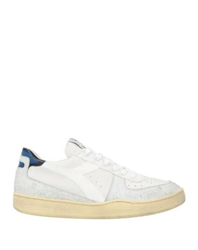 Diadora Heritage Woman Sneakers White Size 7.5 Leather, Textile Fibers