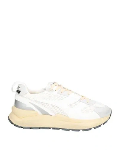 Diadora Heritage Woman Sneakers White Size 8 Leather, Textile Fibers