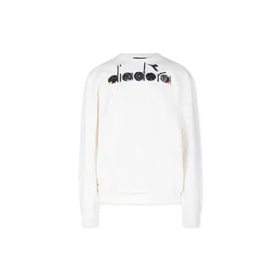 Diadora Ivory Sweatshirt For Kids With Logo
