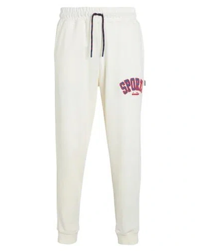Diadora Jogger Pant Legacy Man Pants Cream Size S Cotton In White
