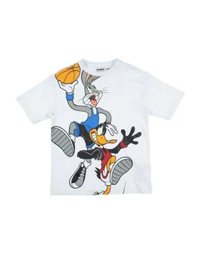 Diadora Babies'  Ju. T-shirt Ss Wb Toddler T-shirt White Size 6 Cotton