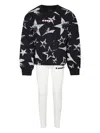 Diadora Junior Star-print Sweatshirt And Leggings In Black