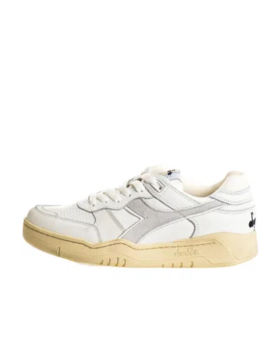 Diadora Lace Up Sneakers In White
