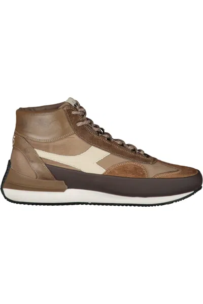 Diadora Leather Sneakers In Brown