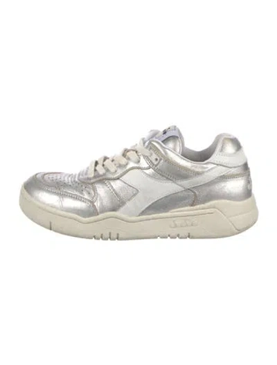 Pre-owned Diadora Leather Sneakers In White