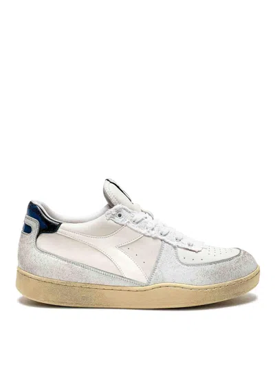 Diadora Leather Trainers In White