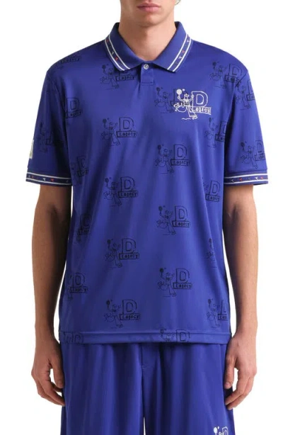 Diadora Legacy Embroidered Piqué Polo In Blue