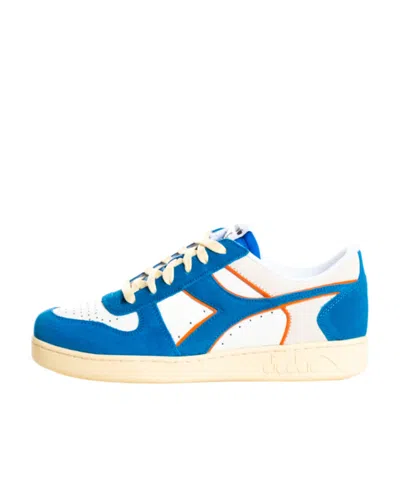 Diadora Logo Low Upper Board Shoes In Blue