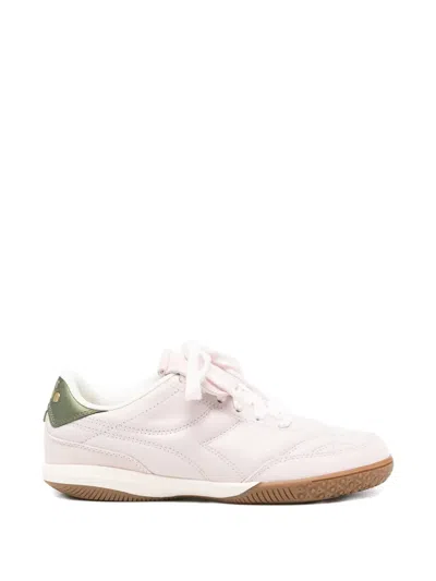 Diadora Logo-embroidered Leather Sneakers In Pink