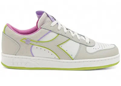 Pre-owned Diadora Magic Basket Low Label Pink (women's) Sneakers In White/daiquiri Green