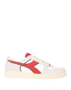 Diadora Magic Basket Low Suede Leather Man Sneakers Light Grey Size 12 Soft Leather In Grey
