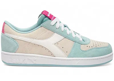 Pre-owned Diadora Magic Basket Low Suede (women's) Sneakers In Surf Spray/whisper White