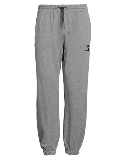 Diadora Man Pants Grey Size Xl Cotton, Viscose In Gray