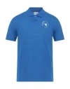 Diadora Man Polo Shirt Bright Blue Size Xxl Cotton In Blue